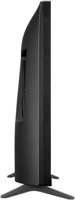 Side view of LG 27TQ625S 27" Smart Full HD LED TV Monitor in black, showcasing slim design and stand.