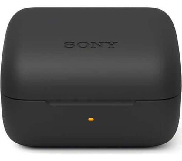 SONY WF-G700N INZONE WIRELESS BLUETOOTH NOISE-CANCELLING GAMING EARBUDS BLACK charging case in black color.