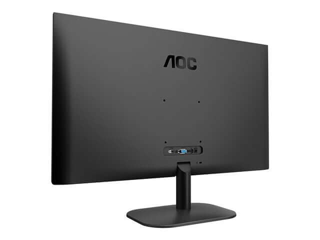 AOC 24B2XH 24" LED MONITOR FULL HD 1080P 250 cd/m² 7MS 75Hz HDMI VGA BLACK NEW rear view.