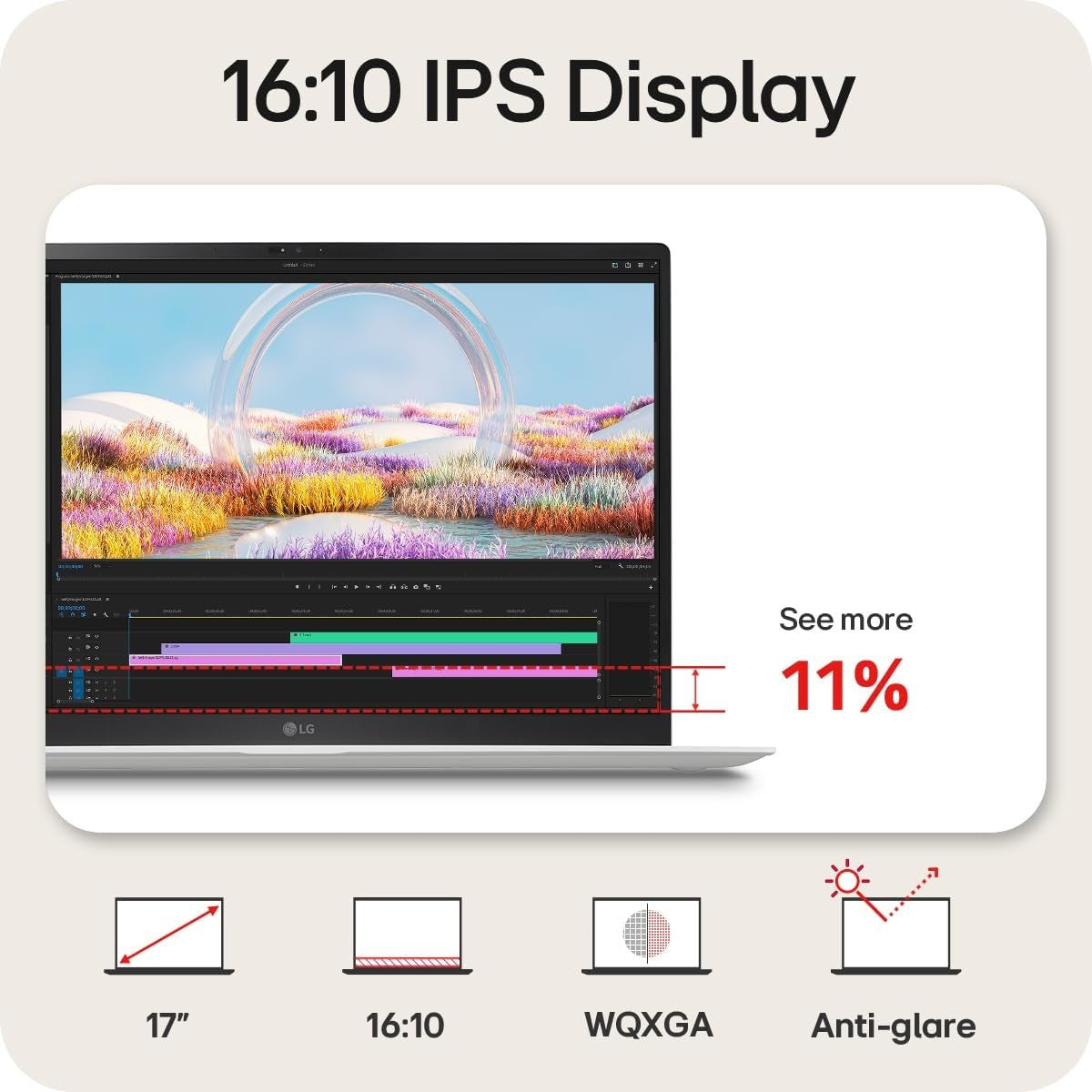 LG GRAM PRO 17 17Z90SP-G LAPTOP 17" CORE ULTRA 7 155H 1TB SSD 16GB DDR5 RAM