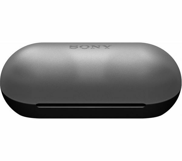 SONY WF-C500 TRUE WIRELESS BLUETOOTH 5.0 EARBUDS EARPHONES NFC IPX4 BLACK charging case top view