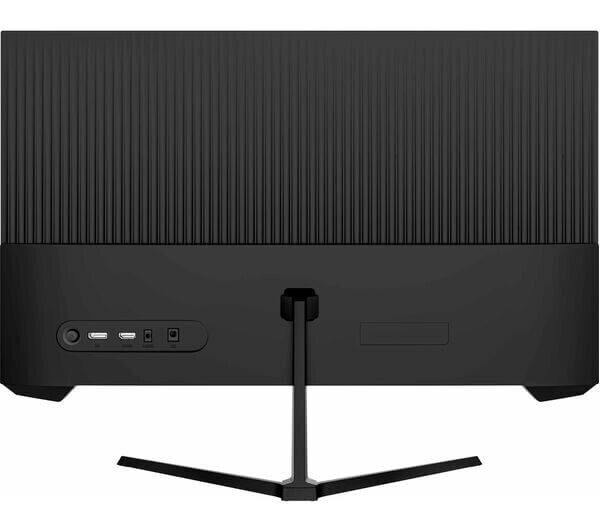 Back view of ADX A25H2G25 gaming monitor showcasing ports and stand design.