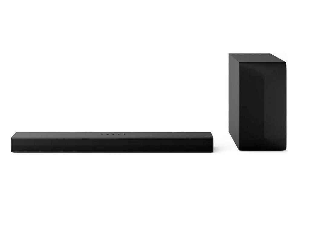 LG US60T 3.1 wireless soundbar and subwoofer with Bluetooth and HDMI, designed to enhance home audio experience.