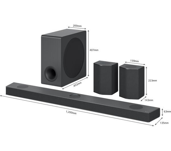 LG MERIDIAN S95QR 9.1.5 WIRELESS 4K 810W SOUNDBAR SUBWOOFER HDMI DOLBY ATMOS