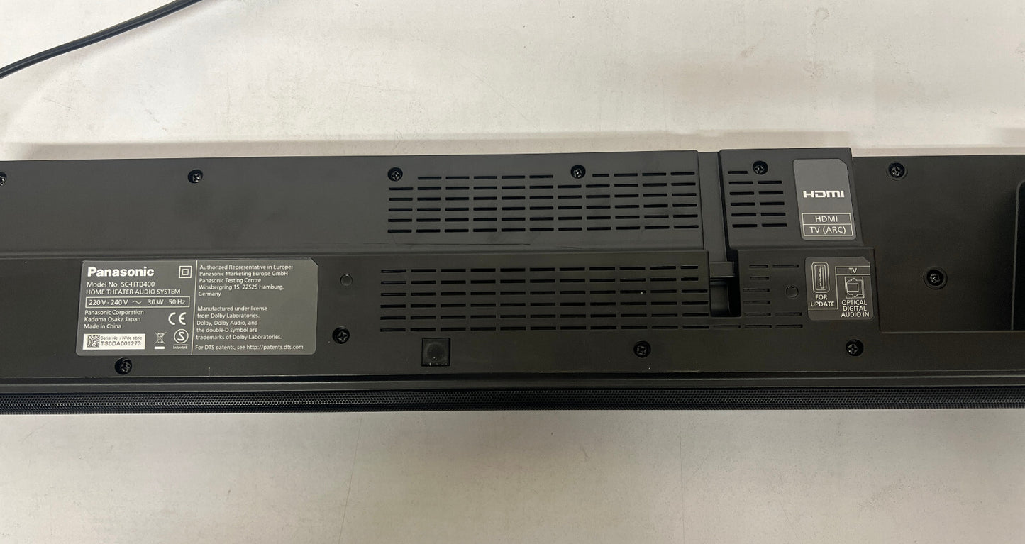 PANASONIC SC-HTB400 2.1 ALL-IN-ONE 160W WIRELESS SOUNDBAR BLUETOOTH OPTICAL HDMI