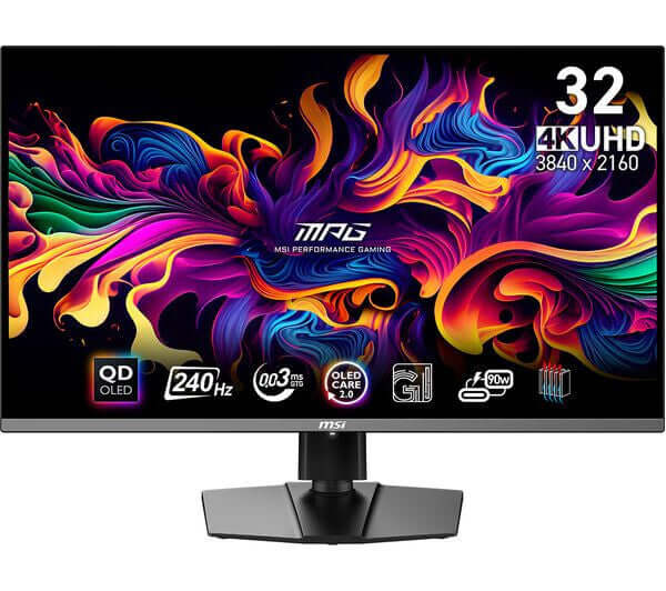 MSI MPG 321URX 4K ULTRA HD 2160P 32" OLED MONITOR 240HZ 0.03MS HDMI DISPLAYPORT