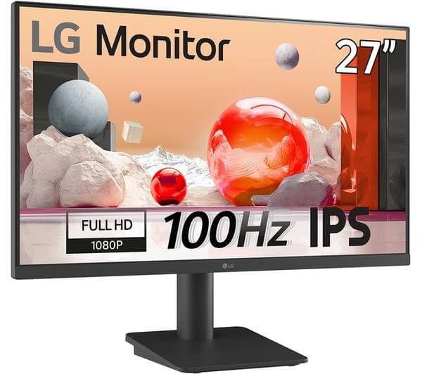 LG 27MS550 27" LCD IPS MONITOR FULL HD 1080P 250 cd/m² 1000:1 5MS 100Hz 2x HDMI on display.