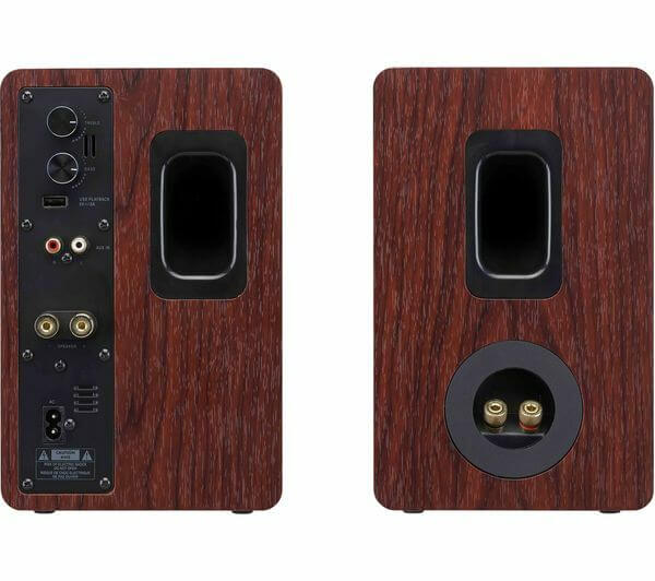 JVC XS-D629BM 2.0 CHANNEL BLUETOOTH BOOKSHELF SPEAKERS 60W WALNUT RCA USB PCM