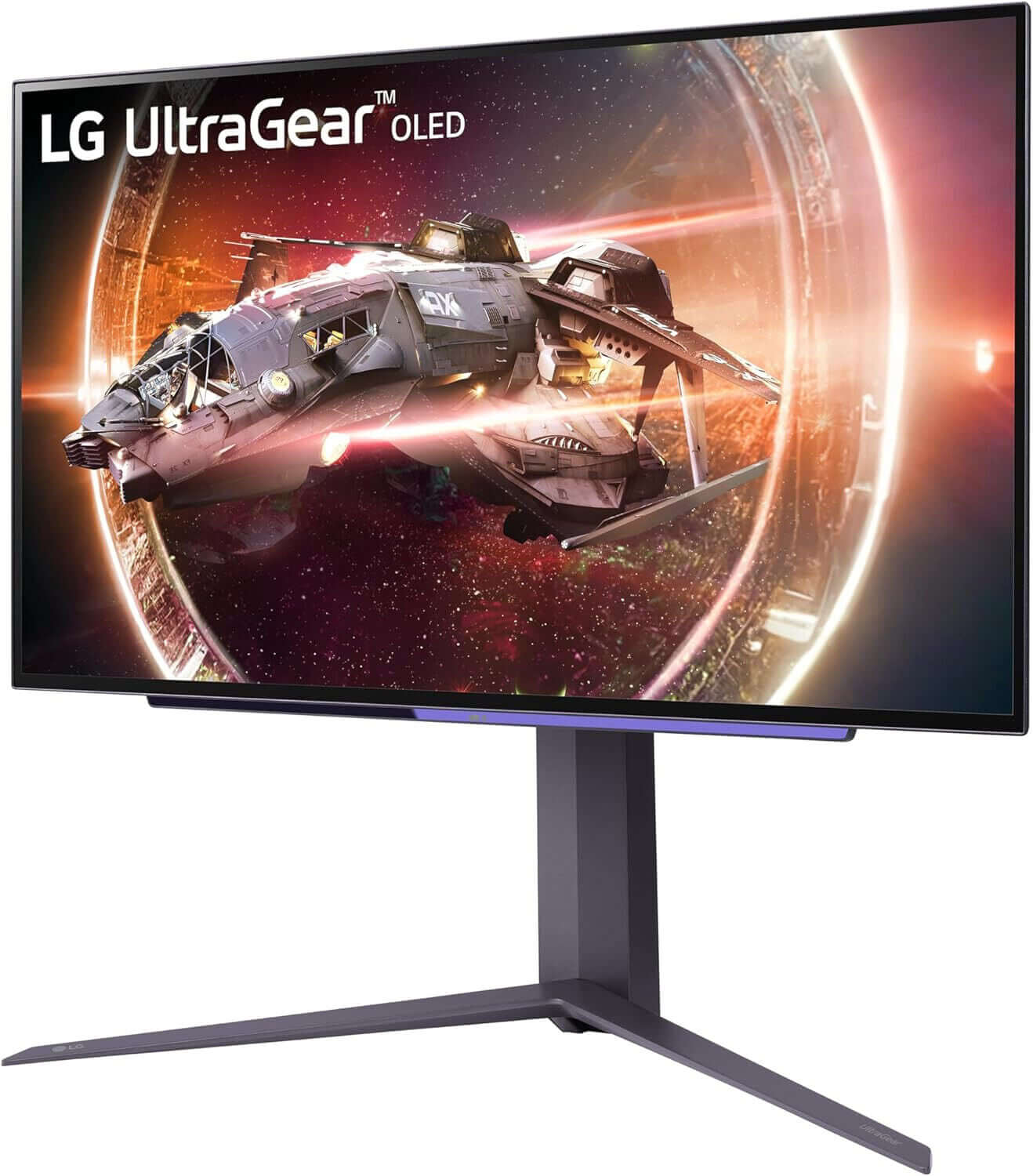 LG Ultragear 27GS95QE 27" Quad HD OLED Gaming Monitor showcasing vibrant graphics and sleek design.