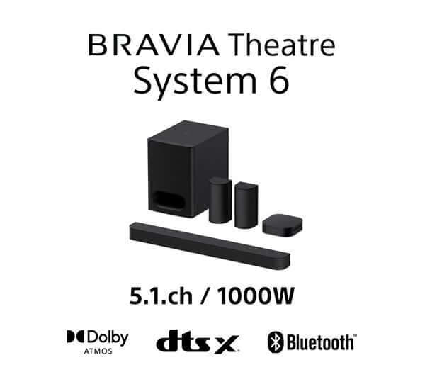 SONY BRAVIA THEATRE SYSTEM 6 5.1 HOME CINEMA SYSTEM 1000W DOLBY ATMOS HT-S60