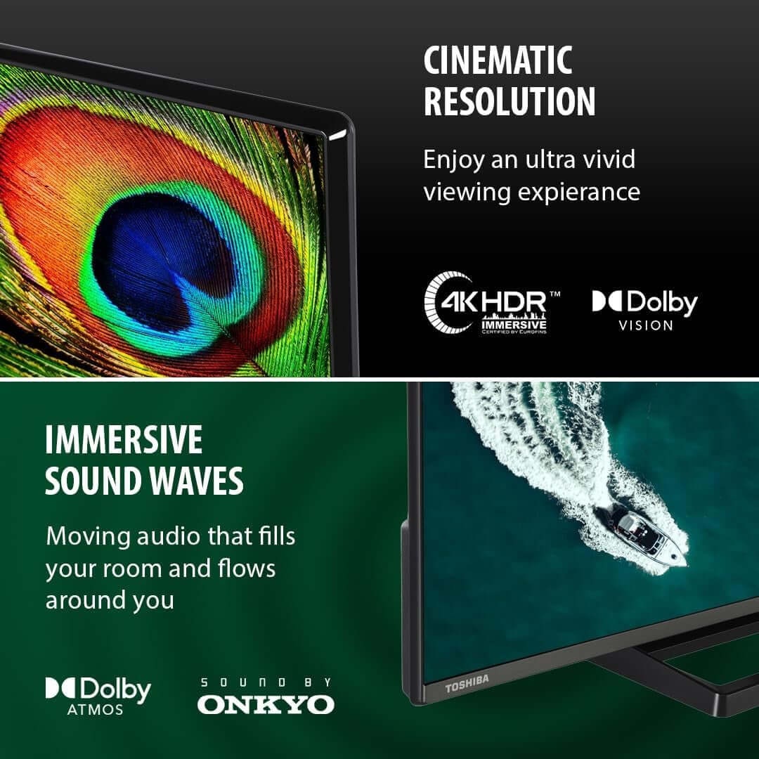 TOSHIBA 43UF3F53DB 43" TV SMART LED FIRE TV 4K UHD HDR10 60HZ WIFI ALEXA HDMI