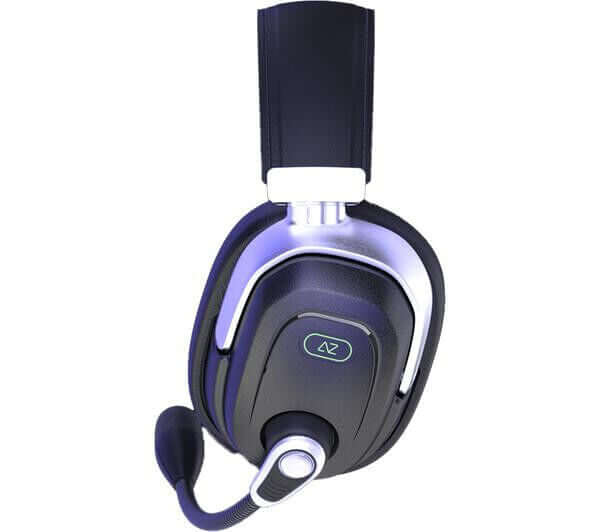 ACEZONE A-RISE 2.0 ACTIVE NOISE-CANCELLING ANC PRO ESPORTS GAMING HEADSET BLACK side view with microphone