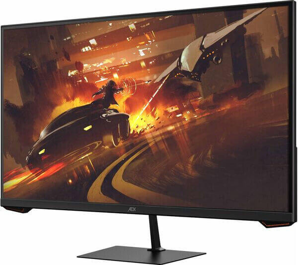 ADX A27H2G25 Full HD 27" IPS Gaming Monitor showcasing vibrant gaming graphic in action.