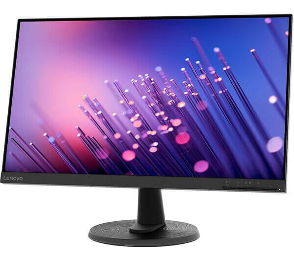Lenovo D24-40 23.8" Full HD monitor with a vibrant display and slim design, ideal for home and office use.