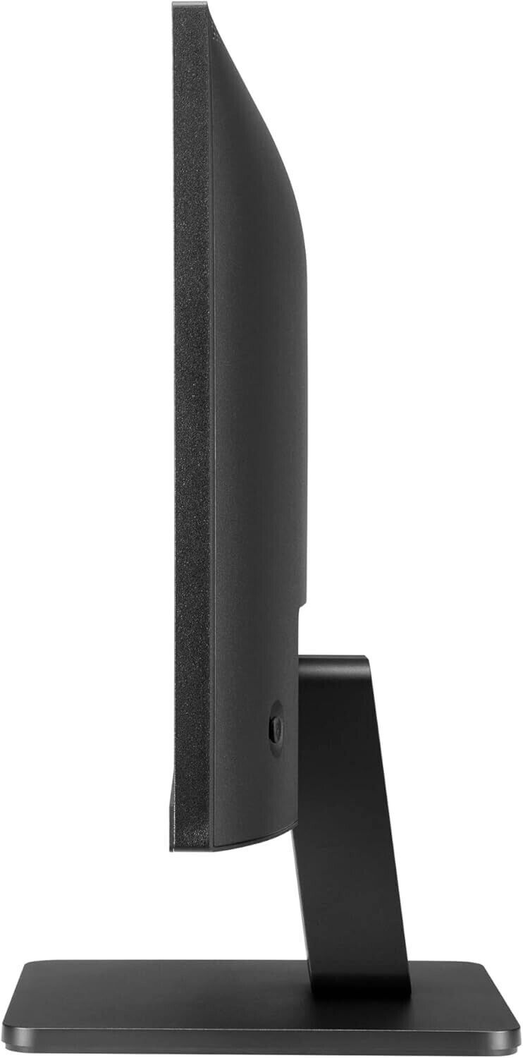 Side view of LG 22MR410 LED monitor showcasing its sleek design and stand.