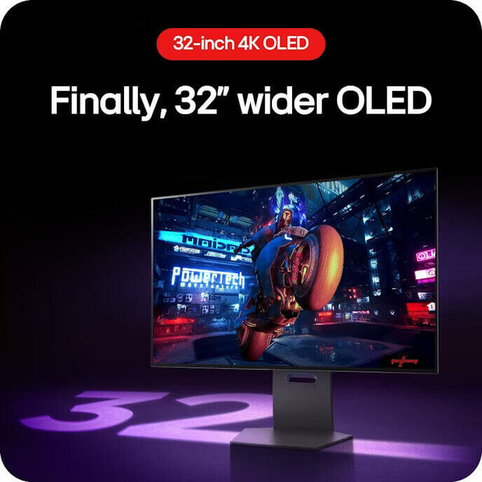 LG UltraGear 32-inch 4K OLED gaming monitor showcasing vibrant graphics and sleek design for immersive gaming experiences.