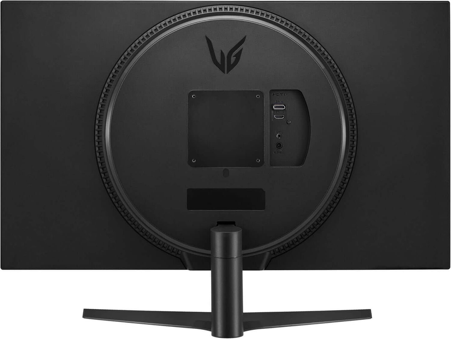 Rear view of LG UltraGear 32GN50R gaming monitor showcasing VESA mount and input ports.