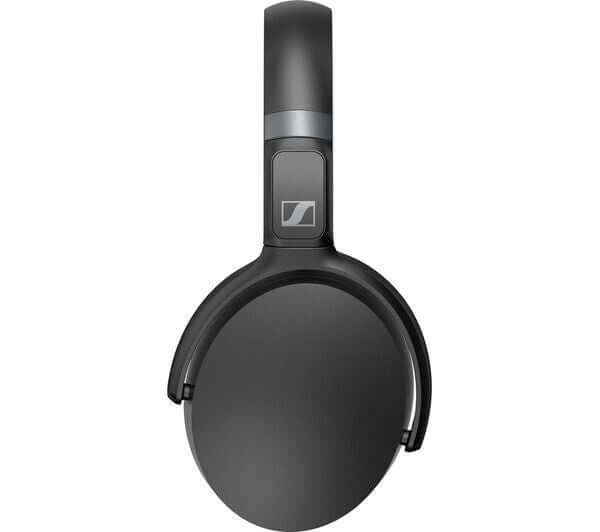 Sennheiser HD 450BT wireless Bluetooth noise-cancelling headphones in black, showcasing sleek design and premium audio.