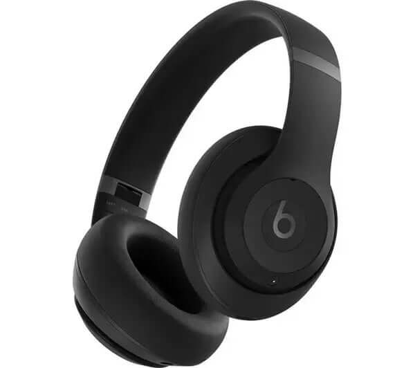 Black over-ear noise-canceling headphones for immersive sound experience.