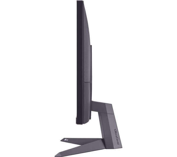 Side view of LG GAMING MONITOR ULTRAGEAR 24" LCD 1MS 180HZ HDR10 HDMI DISPLAYPORT with sleek design.