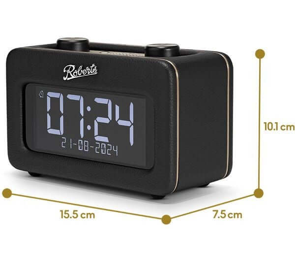 ROBERTS REVIVAL REST DAB+ FM BLUETOOTH RETRO LCD DISPLAY CLOCK RADIO ALARM BLACK