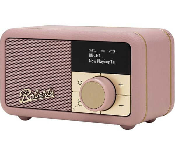 ROBERTS REVIVAL PETITE 2 DAB+ FM BLUETOOTH RADIO MAINS/BATTERY DUSKY PINK NEW