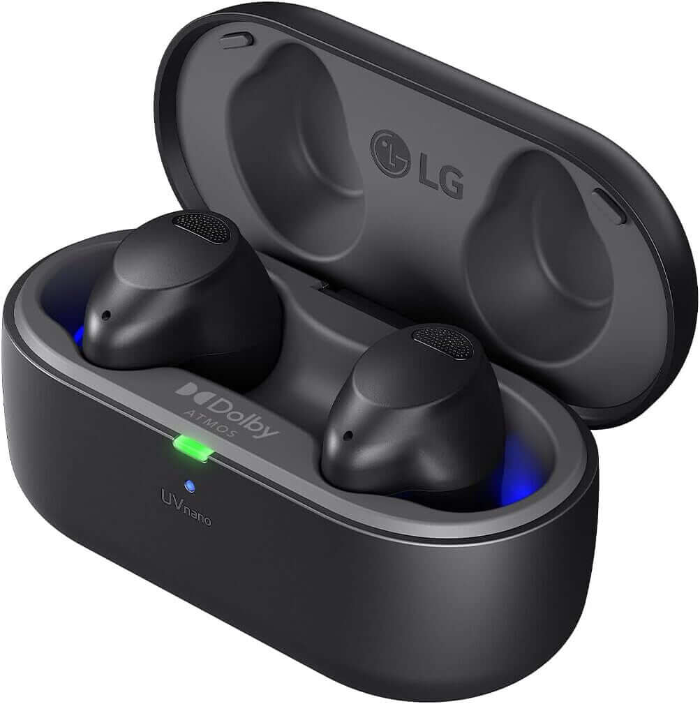 LG TONE FREE T90S TRUE WIRELESS BLUETOOTH NOISE-CANCELLING EARBUDS IPX4 BLACK