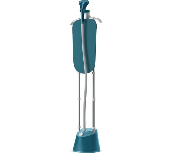 PHILIPS 1000 SERIES STE1040/20 1800W STANDING CLOTHES STEAMER BLUE ANTI-SCALE front view on a white background