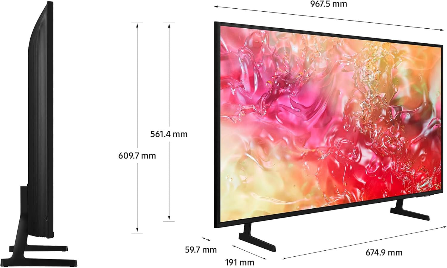 SAMSUNG 43" TV SMART 4K UHD ULTRA HD HDR10+ WIFI LED BIXBY ALEXA HDMI UE43DU7100