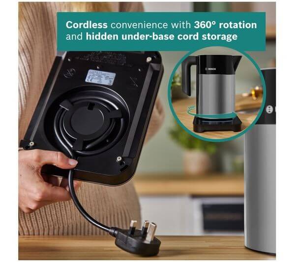 BOSCH Sky TWK7201GB 3000W 1.7L CORDLESS JUG STAINLESS STEEL KETTLE WHITE