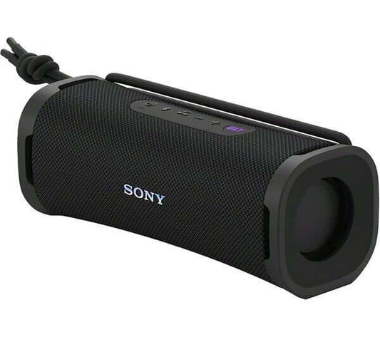 SONY ULT FIELD 1 PORTABLE WIRELESS BLUETOOTH SPEAKER RECHARGEABLE IP67 BLACK, compact design with waterproof features.