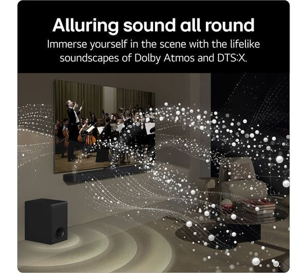 LG US77TY SOUNDBAR HOME CINEMA 3.1.3 WIRELESS SUBWOOFER 4K DOLBY ATMOS RRP £899