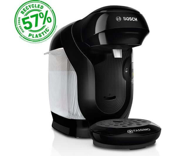 TASSIMO BY BOSCH STYLE FRIENDLY TAS112EGB 1400W POD COFFEE MACHINE 0.7L BLACK