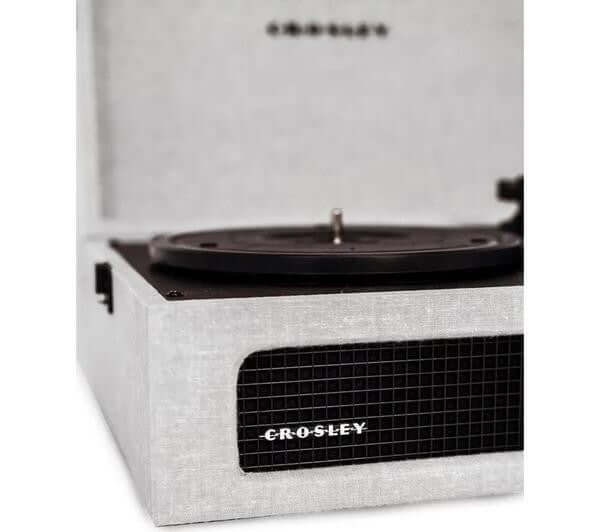 CROSLEY VOYAGER BELT DRIVE BLUETOOTH VINYL TURNTABLE GREY SPEAKERS CR8017B-GY4