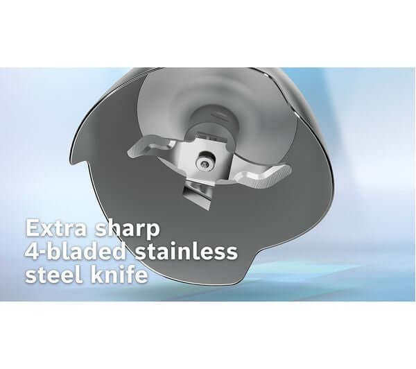 Extra sharp 4-bladed stainless steel knife for BOSCH ERGOMASTER hand blender for efficient blending.