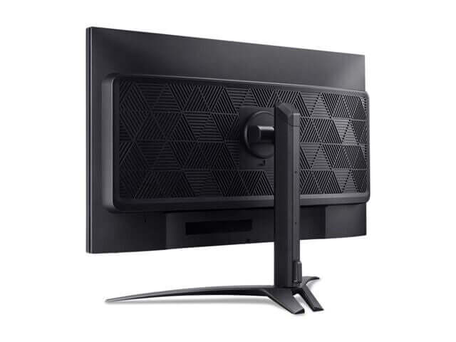 Back view of ACER PREDATOR XB323QK 32" monitor showcasing its sleek design and ergonomic stand.