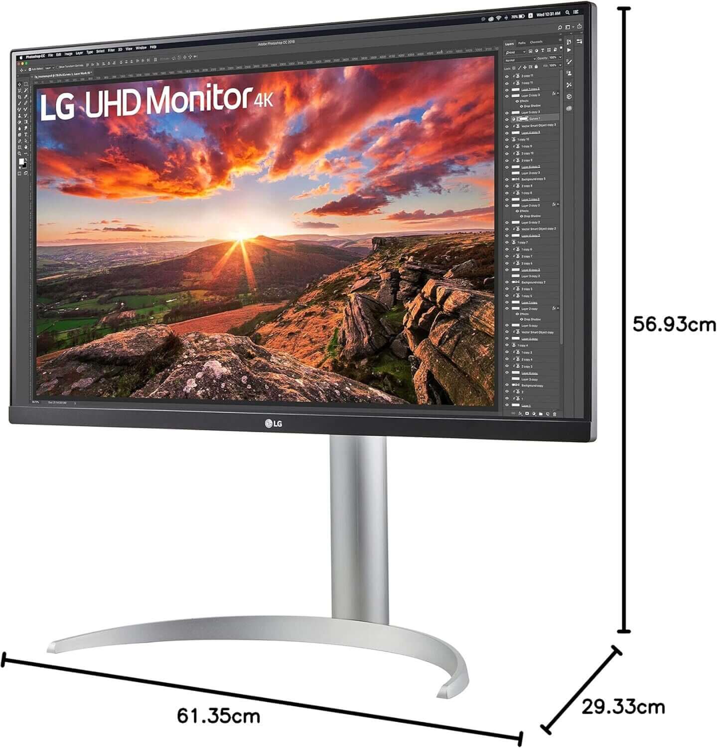 LG 27UP850N-W 27" 4K ULTRA HD IPS LCD MONITOR 2160P 60HZ 5MS HDMI DISPLAYPORT