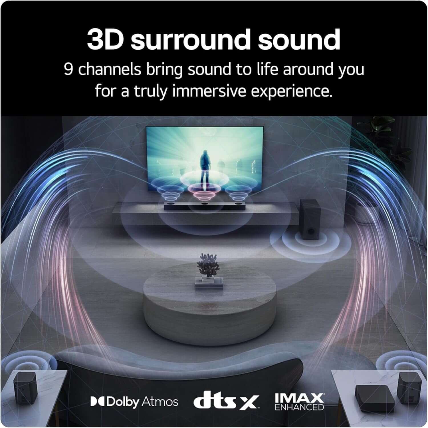 LG SOUNDBAR S80QR 5.1.3 620W WIRELESS SUBWOOFER HDMI DOLBY ATMOS MERIDIAN
