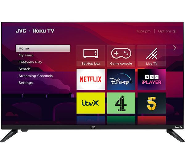 JVC LT-32CR230 ROKU TV 32” SMART HDR10 HD LED TV FREEVIEW HD PLAY HDMI USB