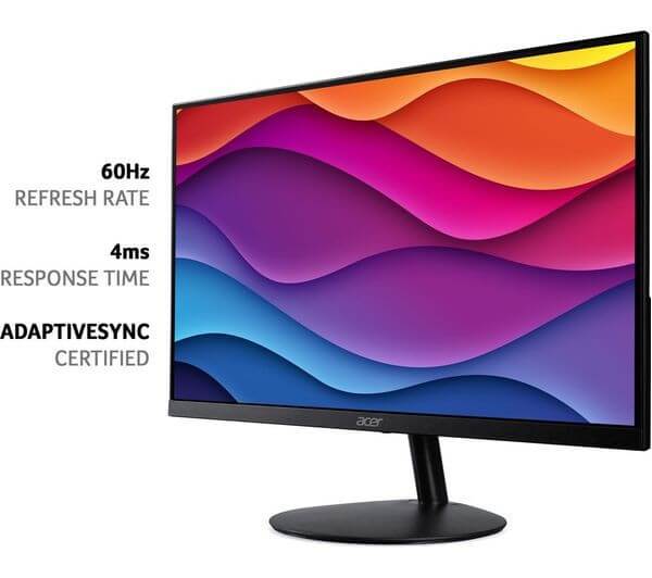 ACER SA322QK 32" LCD MONITOR 4K ULTRA HD 2160P 60HZ 4MS 1000:1 HDMI DISPLAYPORT with 60Hz refresh rate and 4ms response time.