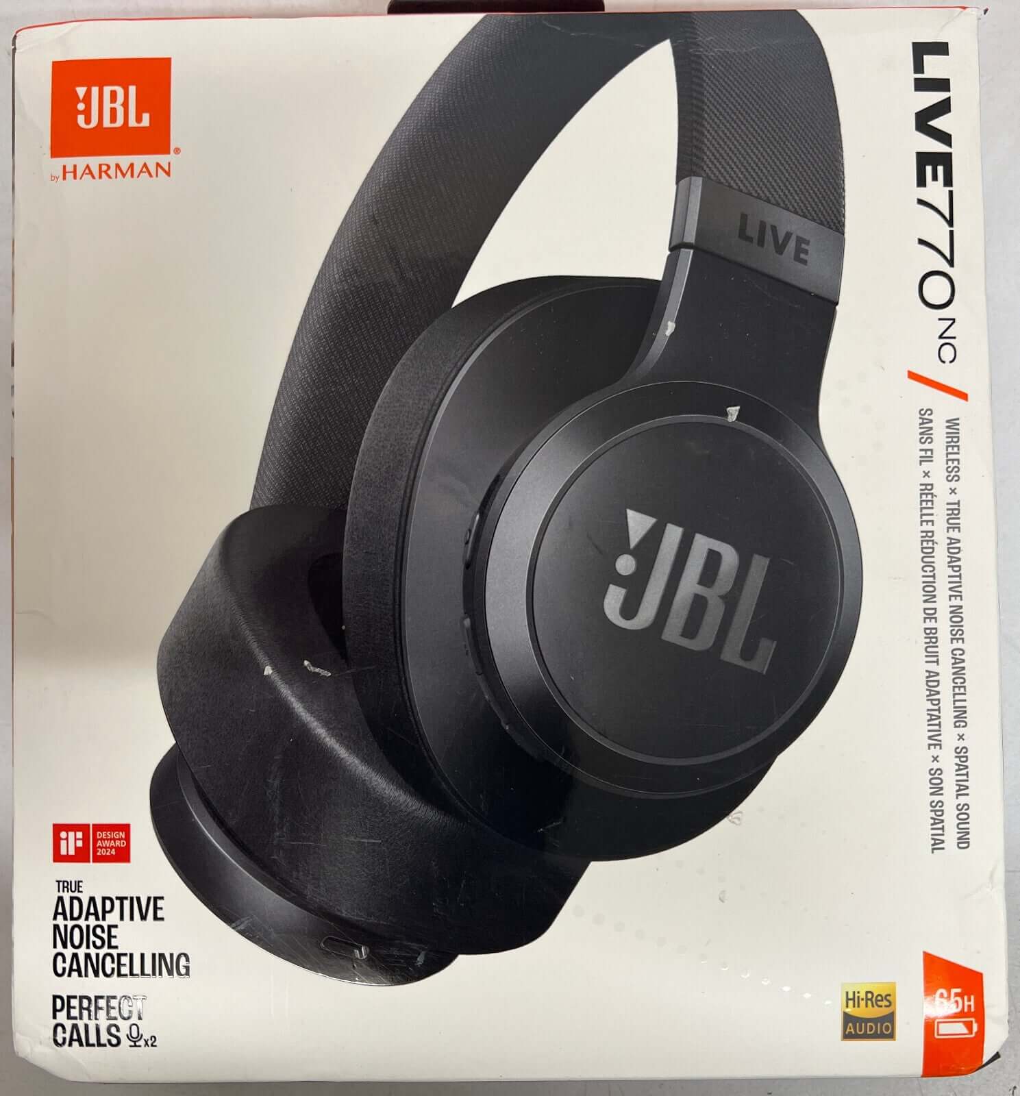 JBL LIVE 770NC WIRELESS BLUETOOTH NOISE-CANCELLING OVER-EAR HEADPHONES BLACK