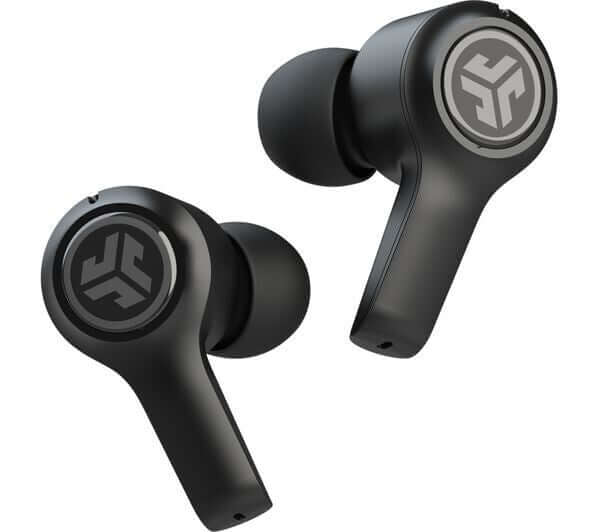 JLAB JBUDS AIR EXECUTIVE HEADPHONES TRUE WIRELESS BLUETOOTH EARPHONES IP55 BLACK, True wireless design, sleek black color.