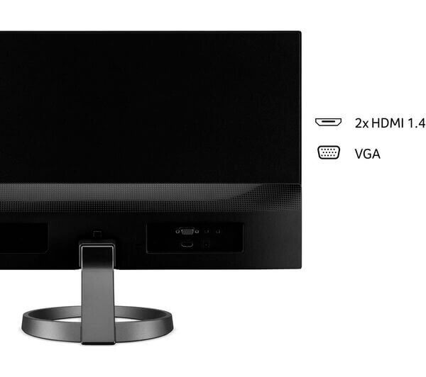 Back view of Acer Vero RL272Eyiiv monitor showing 2 HDMI 1.4 ports and VGA connection.