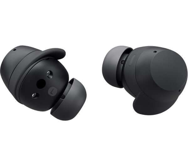 LG HEADPHONES TRUE WIRELESS BLUETOOTH 5.4 NOISE-CANCELLING IPX4 BLACK XBOOM BUDS side view