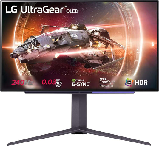 LG ULTRAGEAR 27GS95QE 27" QUAD HD 1440P OLED GAMING MONITOR HDMI DISPLAYPORT with 240Hz refresh rate and 0.03ms response time
