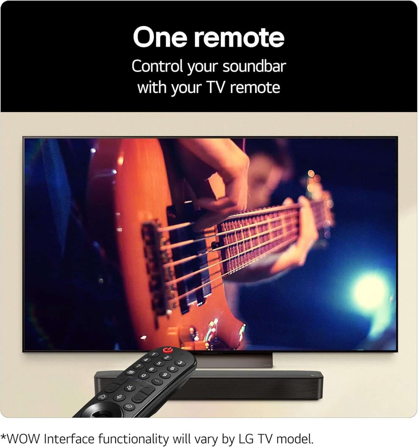 LG SOUNDBAR 2.0 WIRELESS BLUETOOTH COMPACT 40W OPTICAL PORT 3.5MM BLACK SQM1 with TV remote control feature.