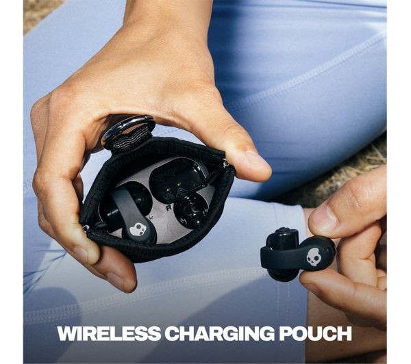 SKULLCANDY PUSH 720 OPEN EAR WIRELESS BLUETOOTH EARBUDS BLACK S4EOW-T034 NEW in wireless charging pouch