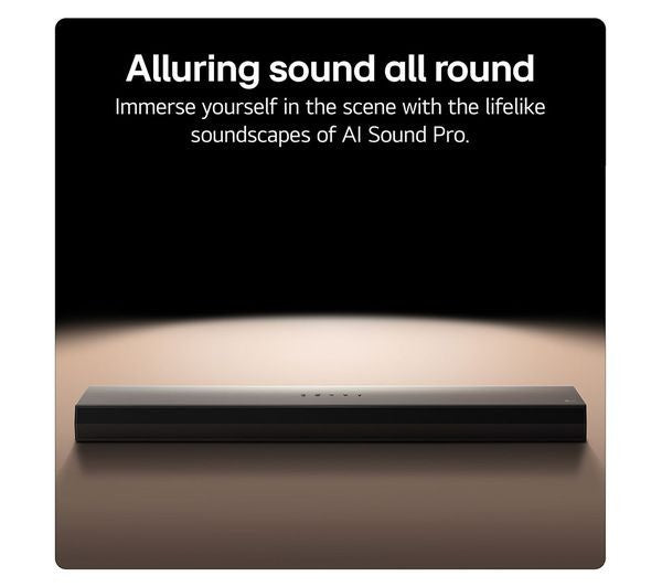 LG US60TR SOUNDBAR HOME CINEMA 5.1 440W WIRELESS SUBWOOFER AI SOUND PRO RRP £399