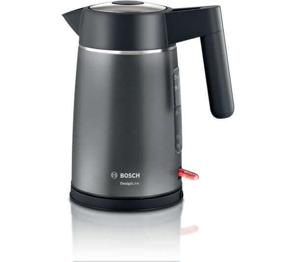 BOSCH DesignLine Ergo TWK5P475GB 3000W 1.7L JUG KETTLE BLACK & ANTHRACITE side view.