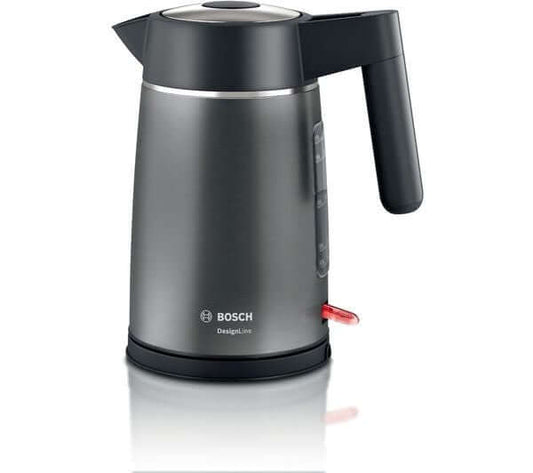 BOSCH DesignLine Ergo TWK5P475GB 3000W 1.7L JUG KETTLE BLACK & ANTHRACITE side view.